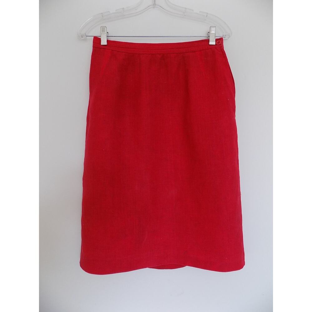 Vintage Valentino red a line skirt size 8 EUR 42